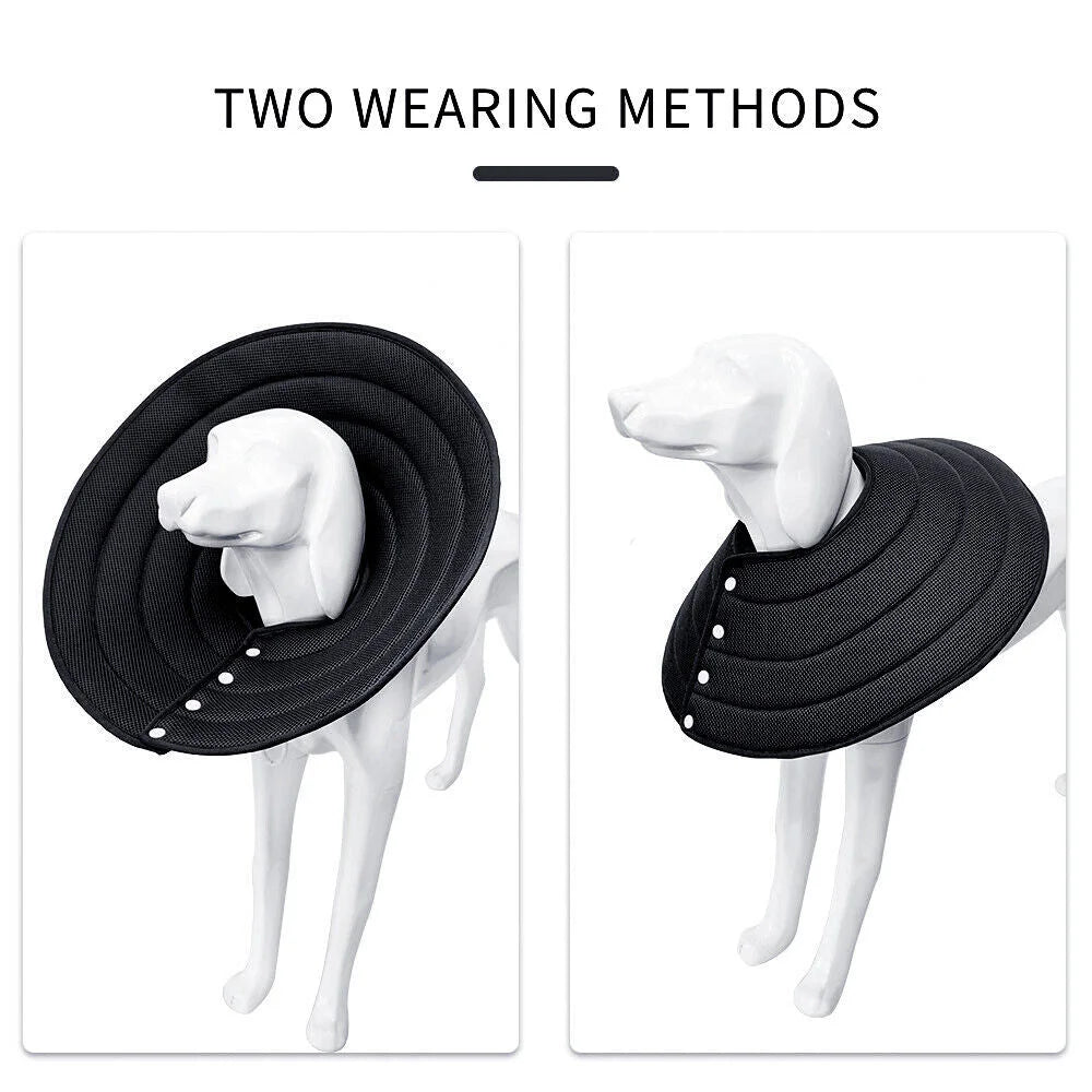 Pet Dog Cat Elizabethan Collar - Adjustable Cone Mesh