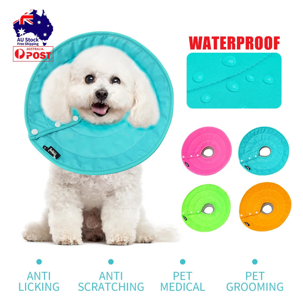 Pet Dog Cat Elizabethan Collar - Nylon Adjustable Cone Mesh
