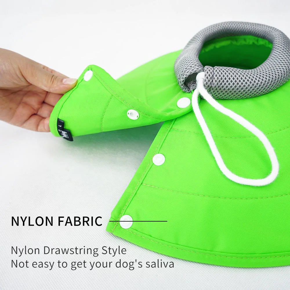 Pet Dog Cat Elizabethan Collar - Nylon Adjustable Cone Mesh