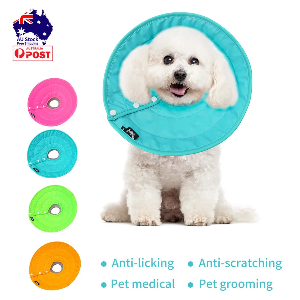 Pet Dog Cat Elizabethan Collar - Nylon Adjustable Cone Mesh