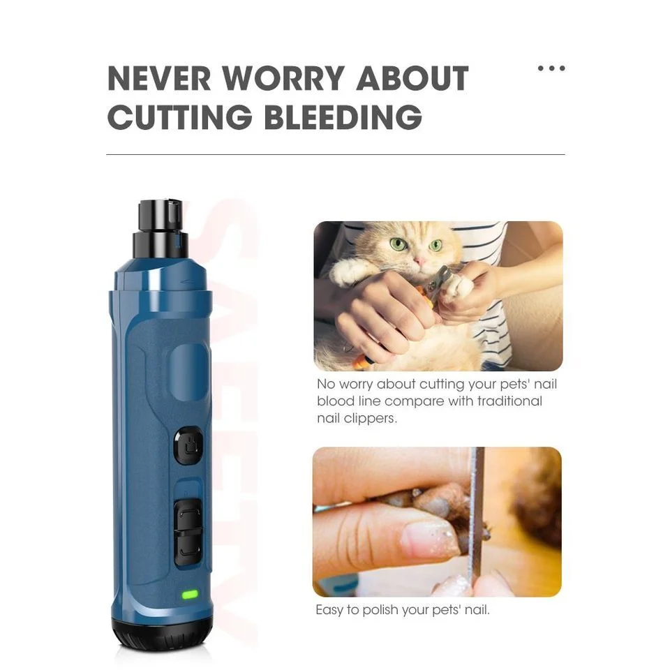 Pet Dog Cat Quiet Nail Grinder Clipper Cutter Grooming