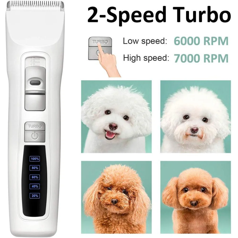 Pet Dog Clipper Kit Cordless Blade Set for Cat Animal Hair Grooming