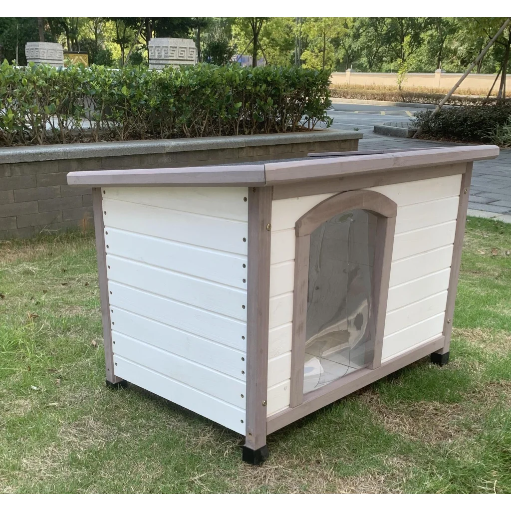 Pet Dog Kennel House M Timber Wooden Puppy Cabin