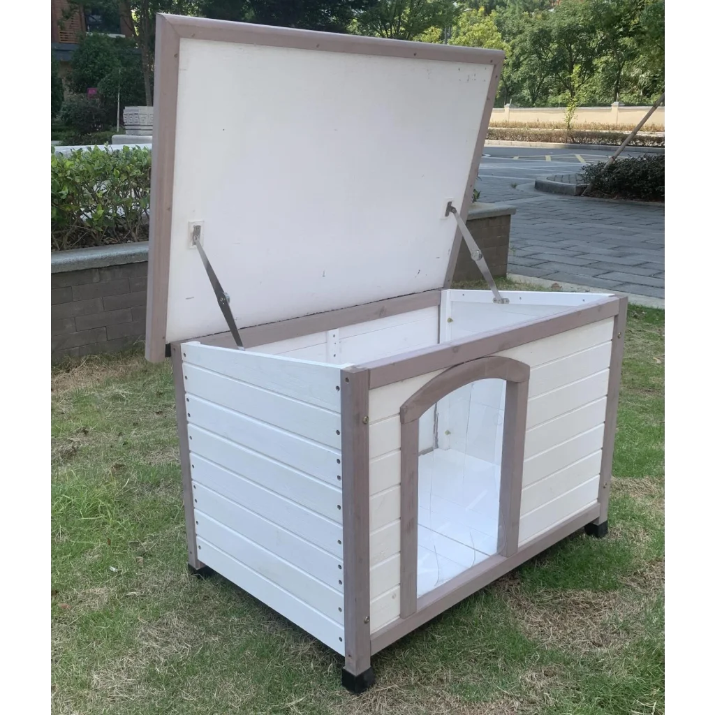 Pet Dog Kennel House M Timber Wooden Puppy Cabin