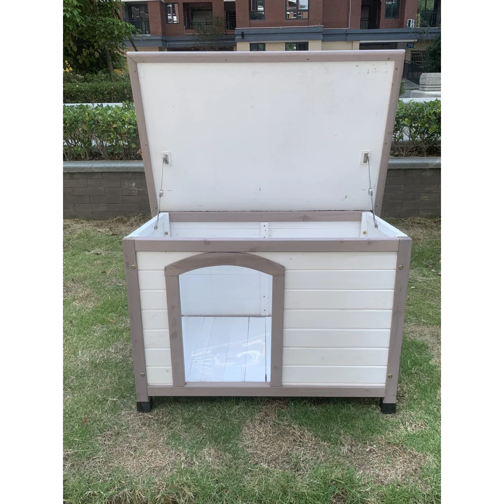 Pet Dog Kennel House M Timber Wooden Puppy Cabin