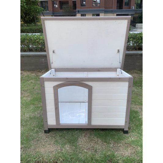 Pet Dog Kennel House M Timber Wooden Puppy Cabin