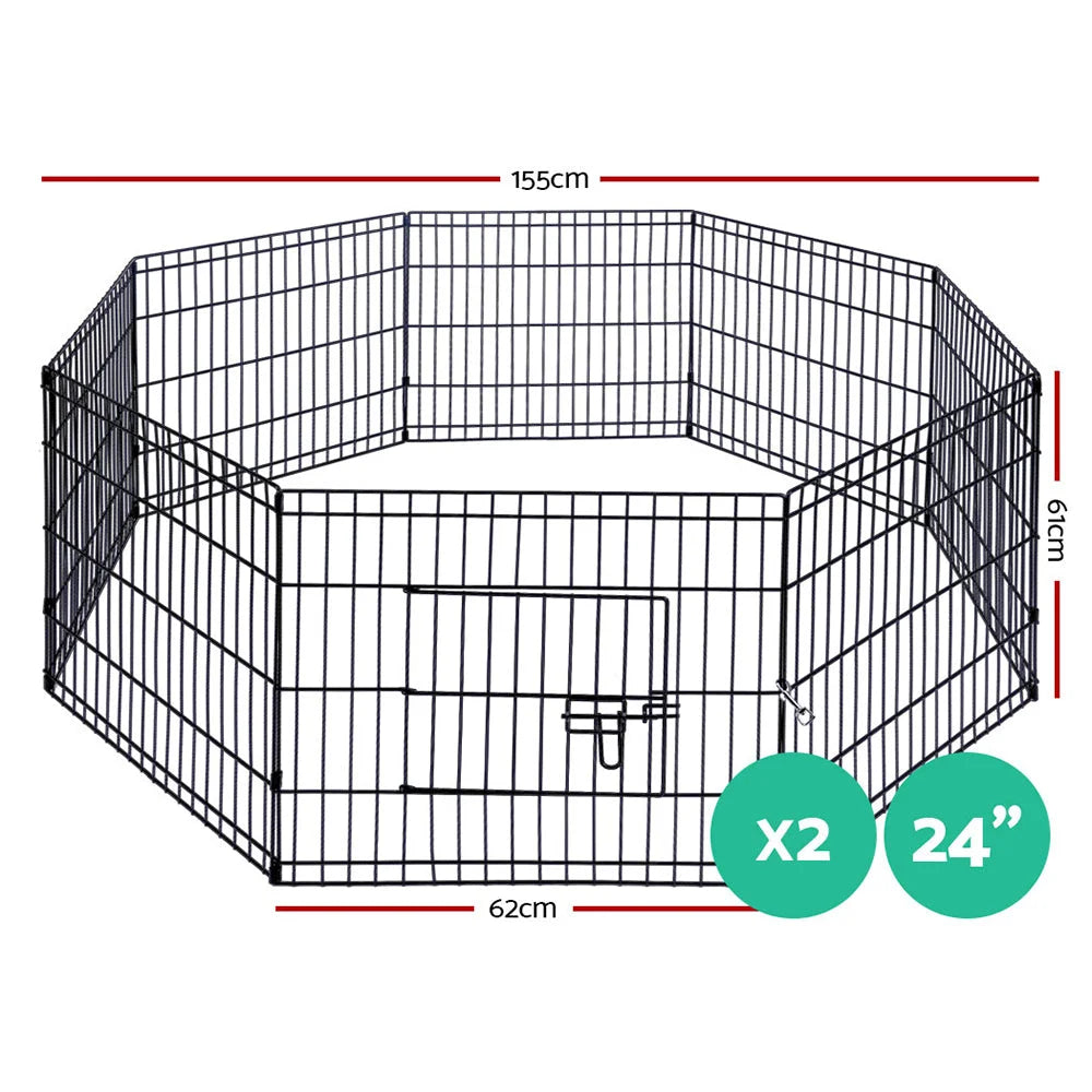 Pet Dog Playpen 2X24’’ 8 Panel Puppy Exercise Cage