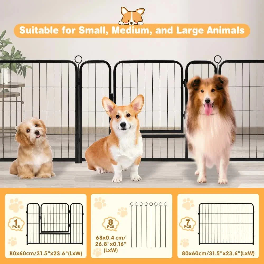 Pet Dog Playpen Puppy Exercise Cage Enclosure Fence Metal
