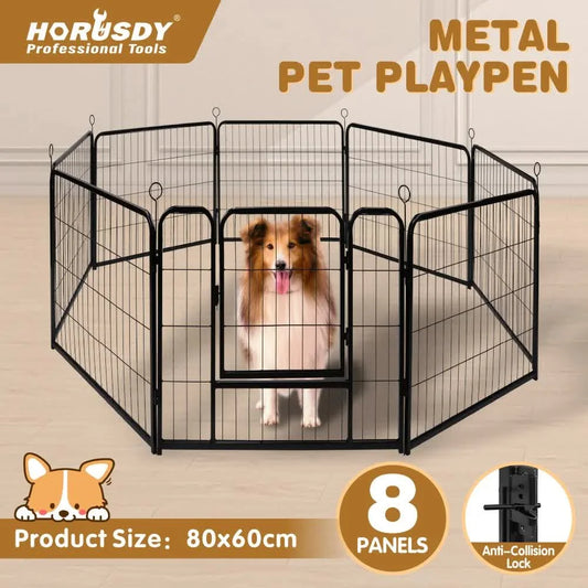 Pet Dog Playpen Puppy Exercise Cage Enclosure Fence Metal