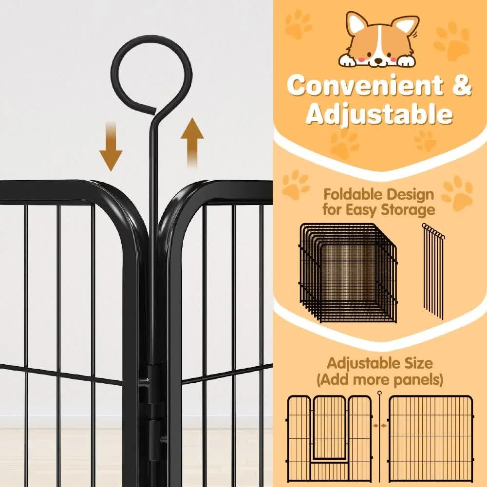 Pet Dog Playpen Puppy Exercise Cage Enclosure Fence Metal