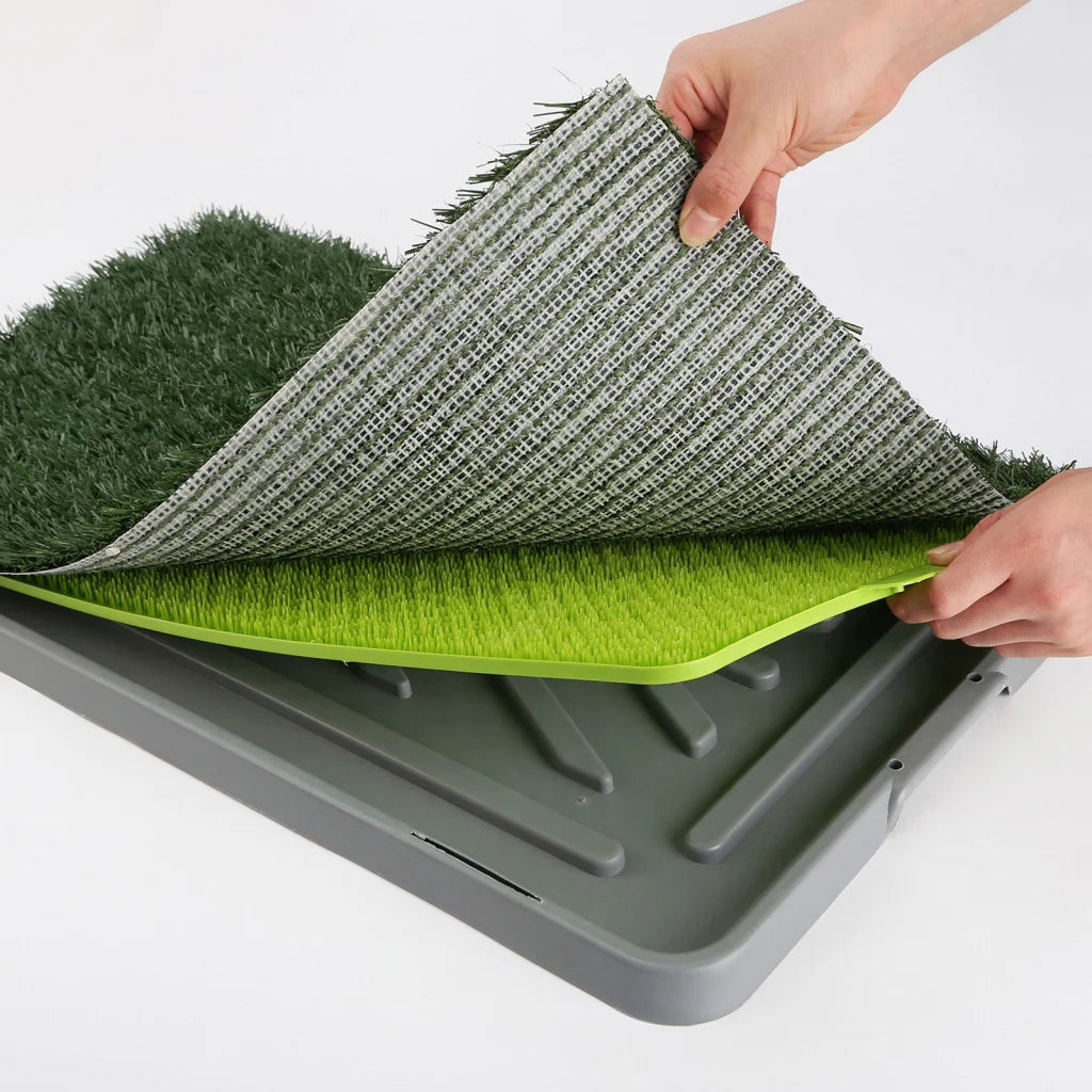 Pet Dog Potty Tray Training Toilet 69cm x 43cm with 1 Grass