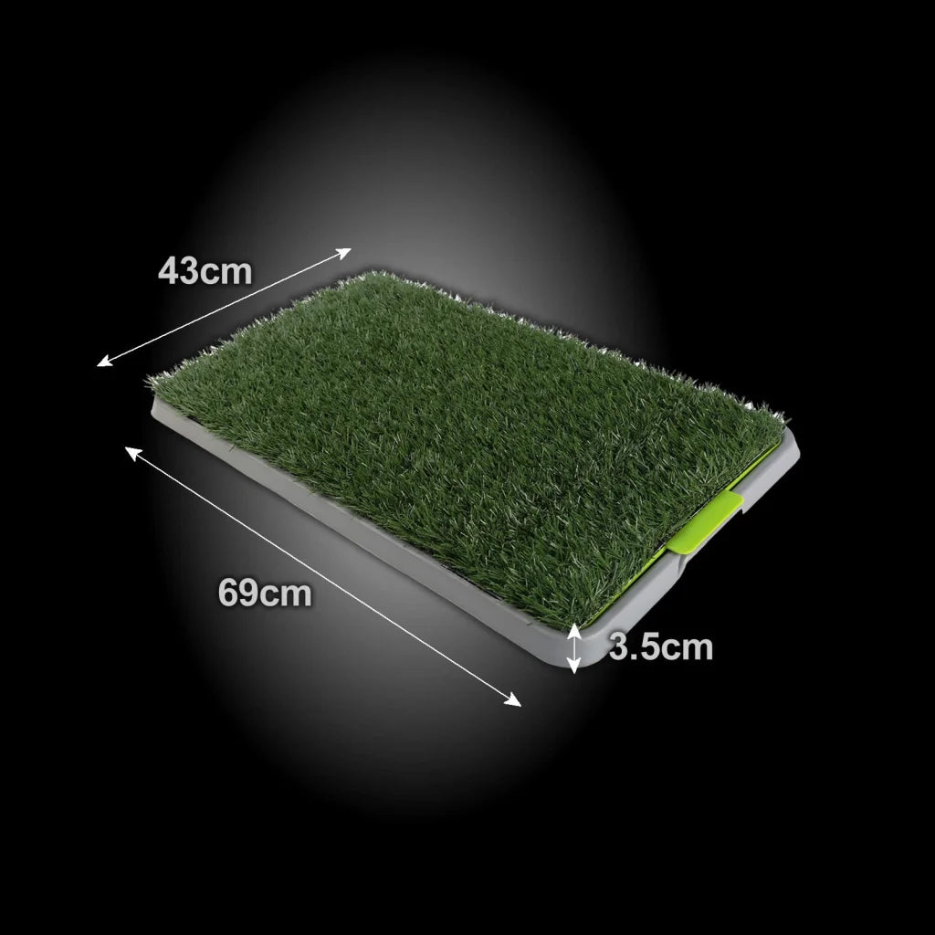 Pet Dog Potty Tray Training Toilet 69cm x 43cm with 1 Grass