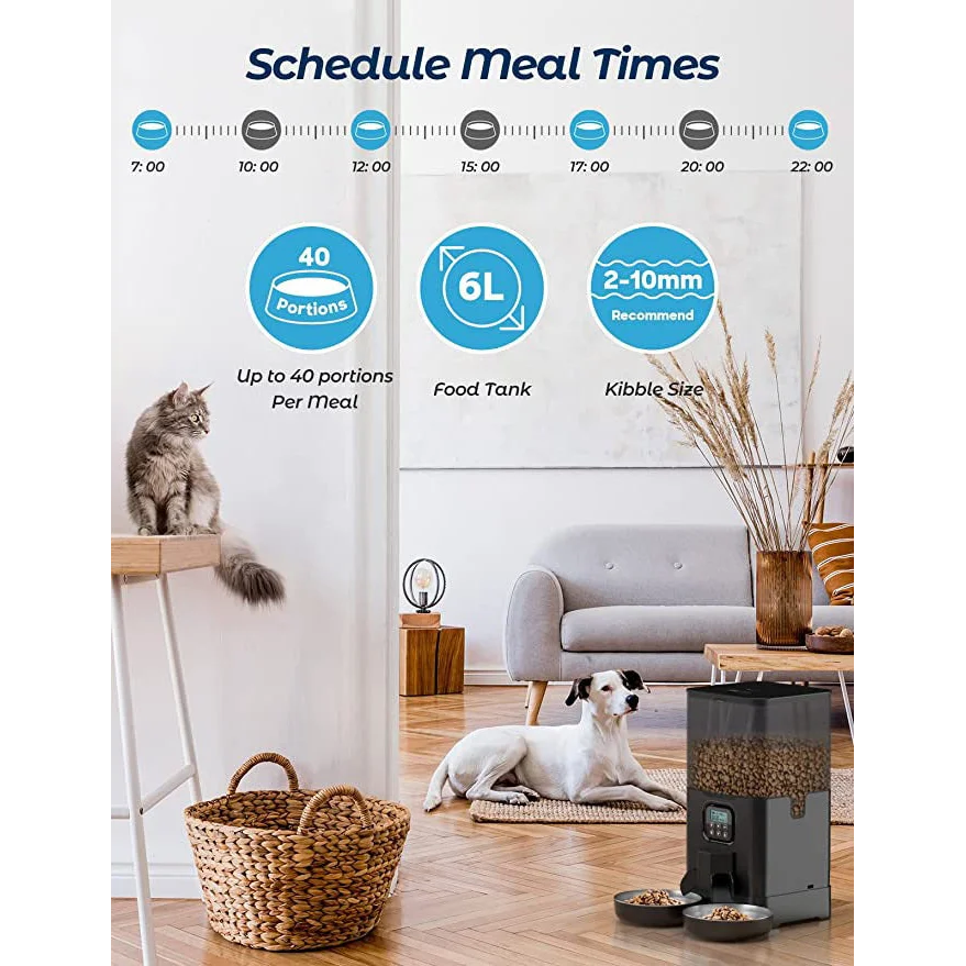 Pet Feeder 6L Automatic Digital Dog Cat Dispenser