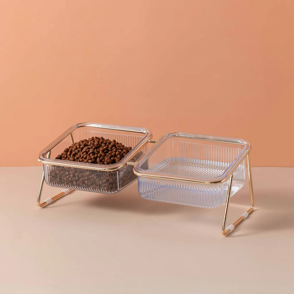 Pet Feeding Bowls Dog Cat Puppy Food Water Dishes - 2 Large