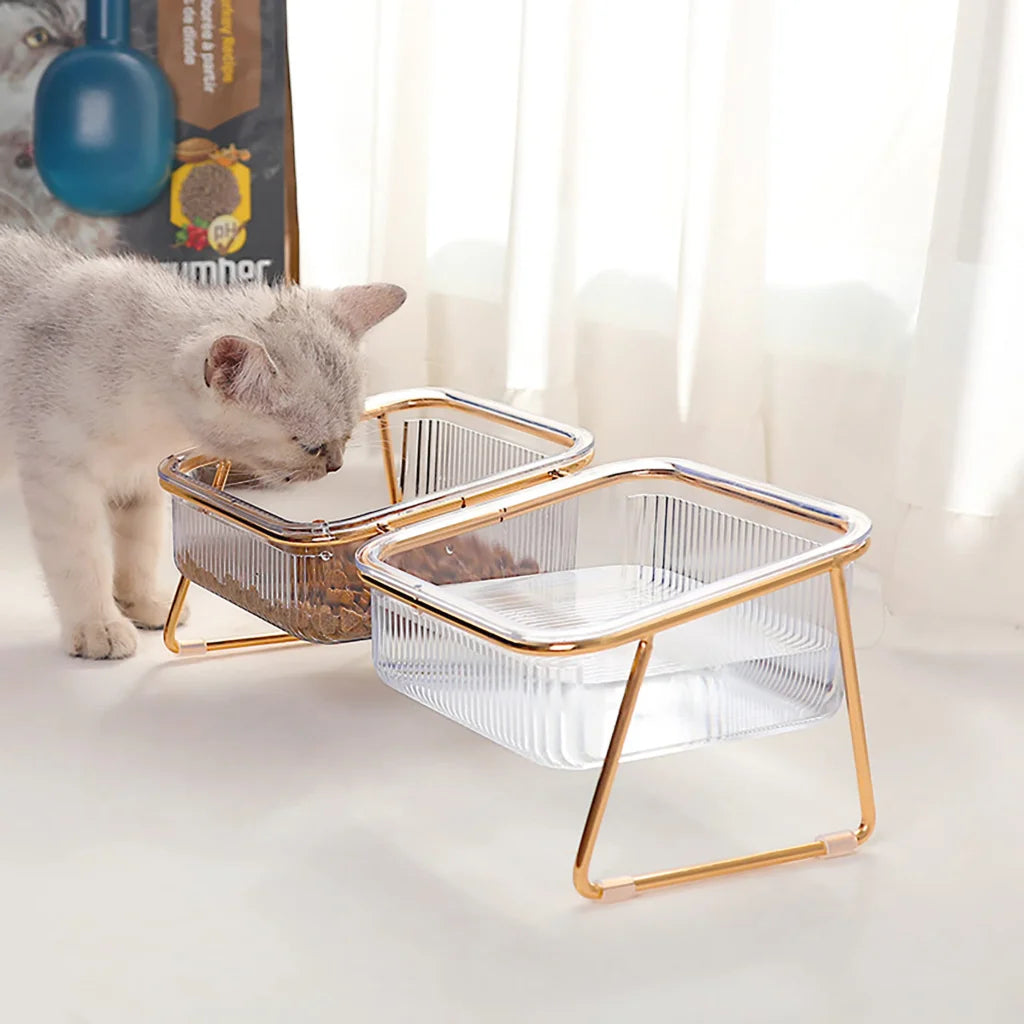 Pet Feeding Bowls Dog Cat Puppy Food Water Dishes - 2 Large