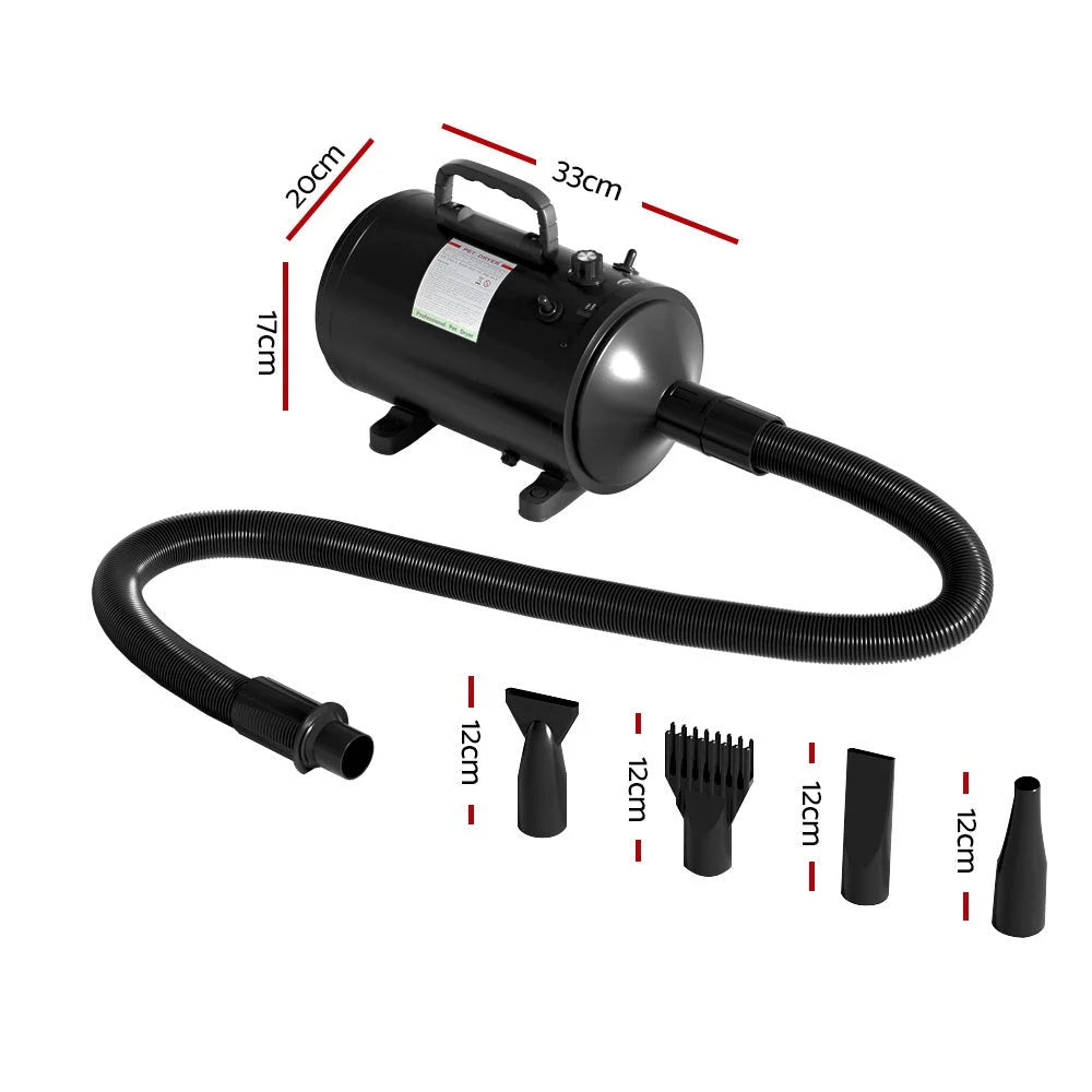 Pet hair dryer with dog cat grooming speed blower