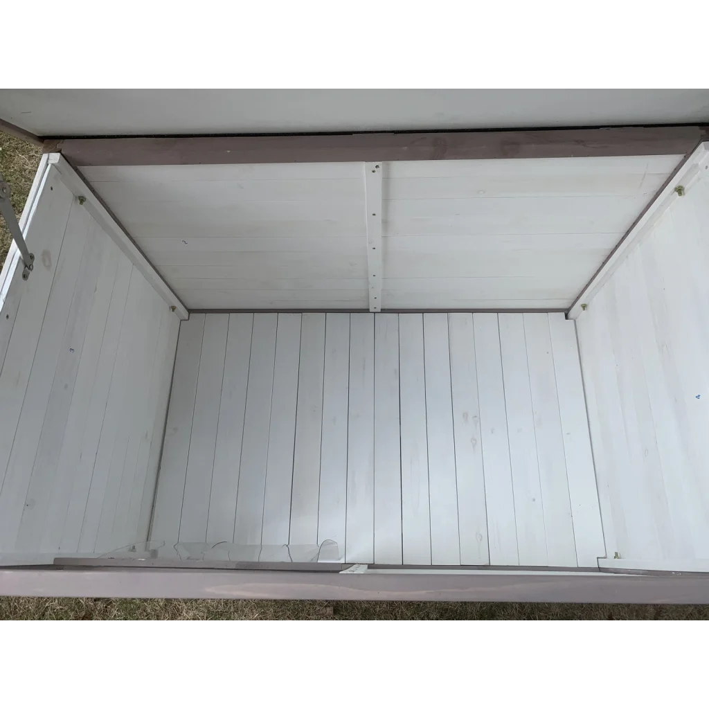 Pet Kennel L Timber Dog Puppy Wooden Cabin with Stripe