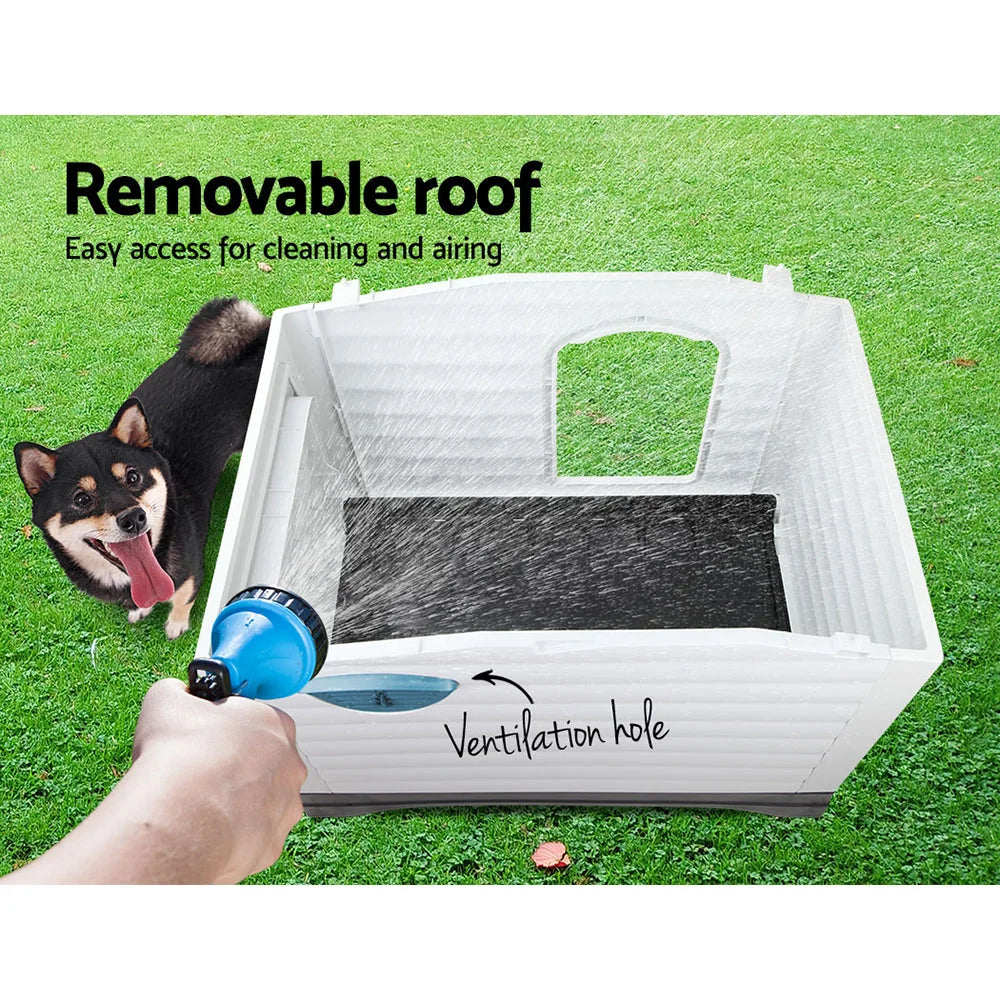 Pet Kennel Weatherproof Blue - Dog Supplies