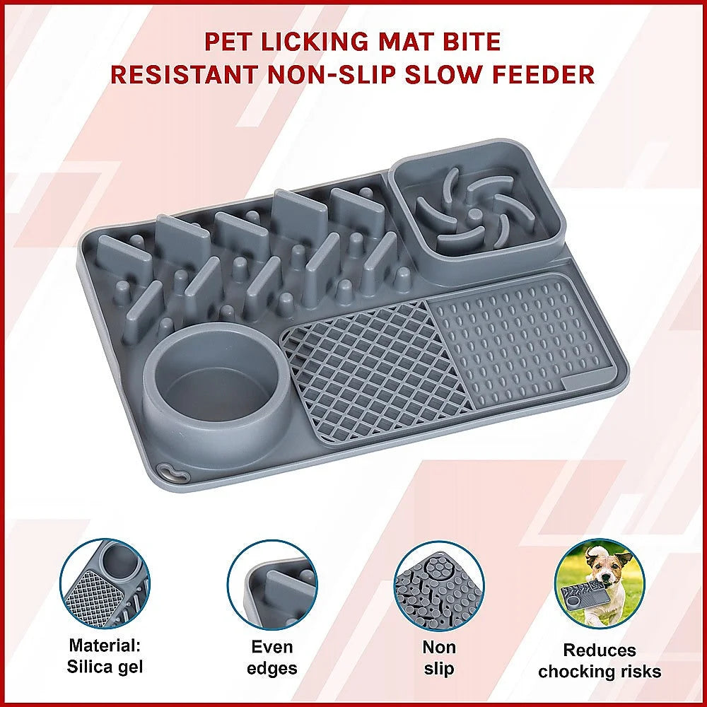 Pet Licking Mat Bite Resistant Non-Slip Slow Feeder - Pet
