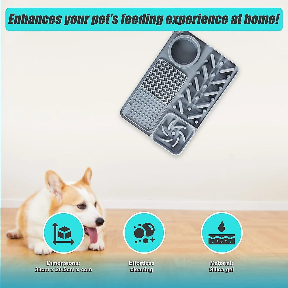 Pet Licking Mat Bite Resistant Non-Slip Slow Feeder - Pet