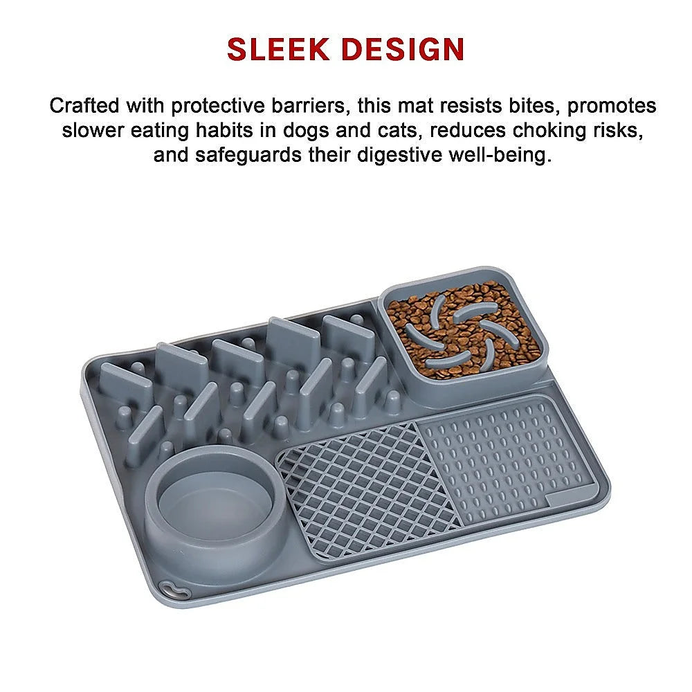 Pet Licking Mat Bite Resistant Non-Slip Slow Feeder - Pet