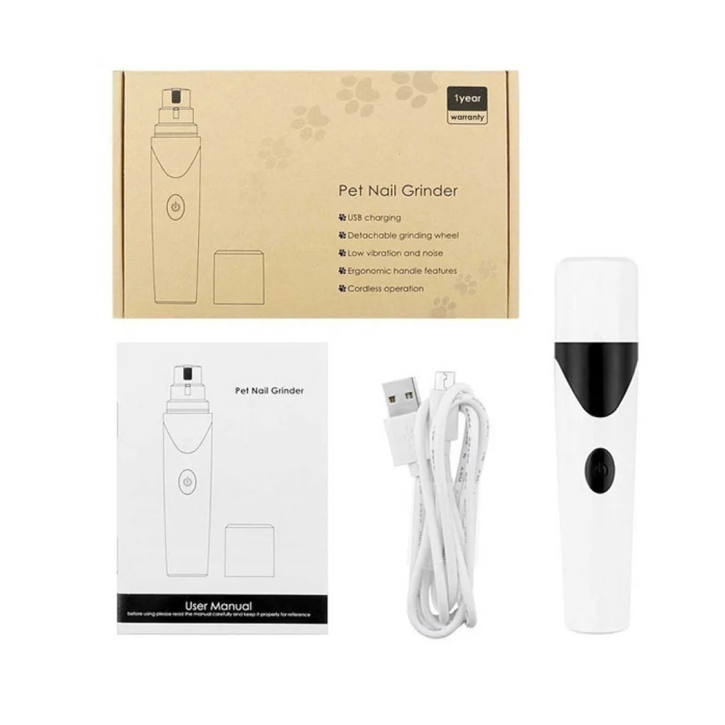 Pet Nail Grinder Dog Cat Trimmer Rechargeable Clipper Claw