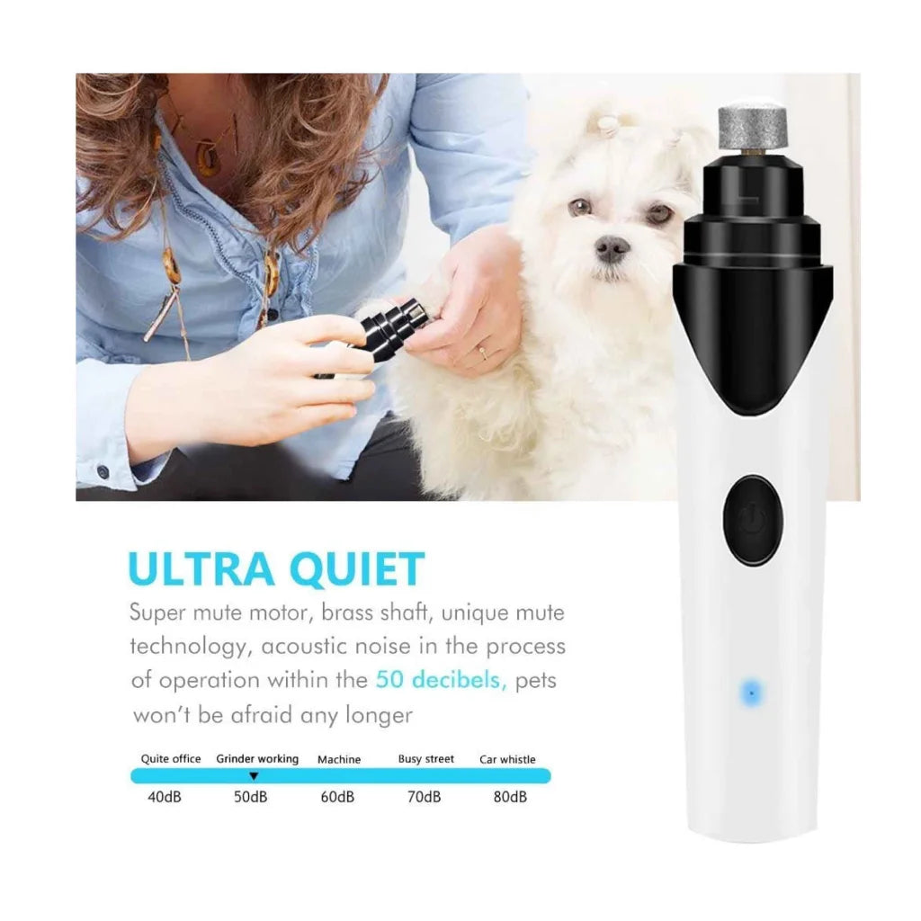 Pet Nail Grinder Dog Cat Trimmer Rechargeable Clipper Claw