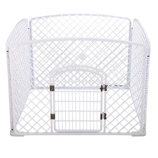 Pet Pen 4 Panel Plastic Foldable Dog Fence Enclosure