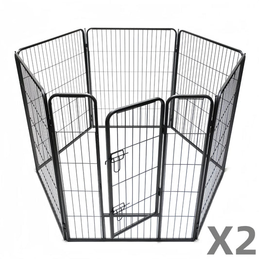 Pet Playpen 12 Panels 100CM Heavy Duty for Dog Cat Puppy