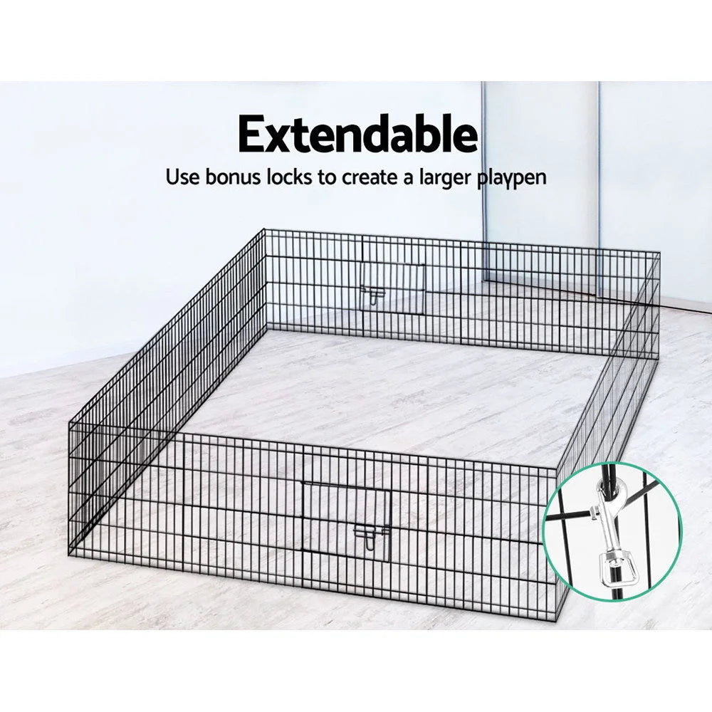 Pet Playpen 8-Panel 24in Dog Puppy Exercise Enclosure - Dog
