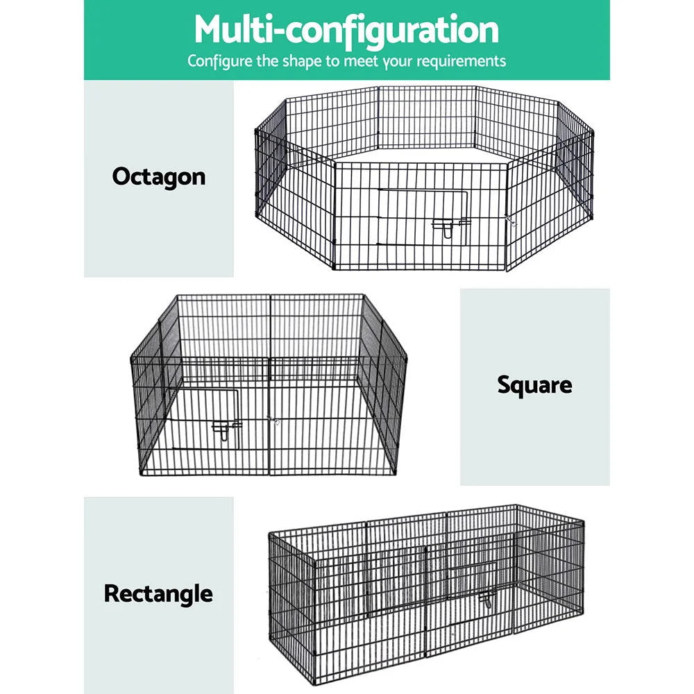 Pet Playpen 8-Panel 24in Dog Puppy Exercise Enclosure - Dog