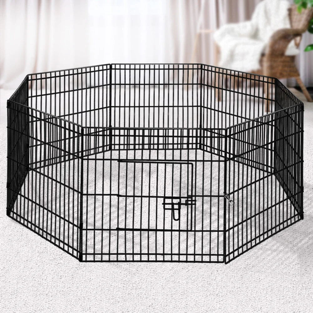Pet Playpen 8-Panel 24in Dog Puppy Exercise Enclosure - Dog