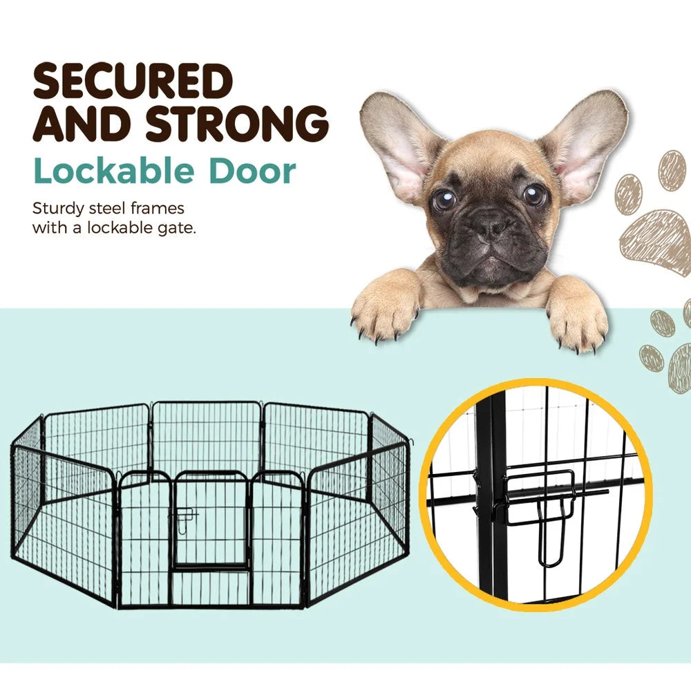 Pet Playpen 8 Panel Dog Puppy Exercise Cage Enclosure Fence
