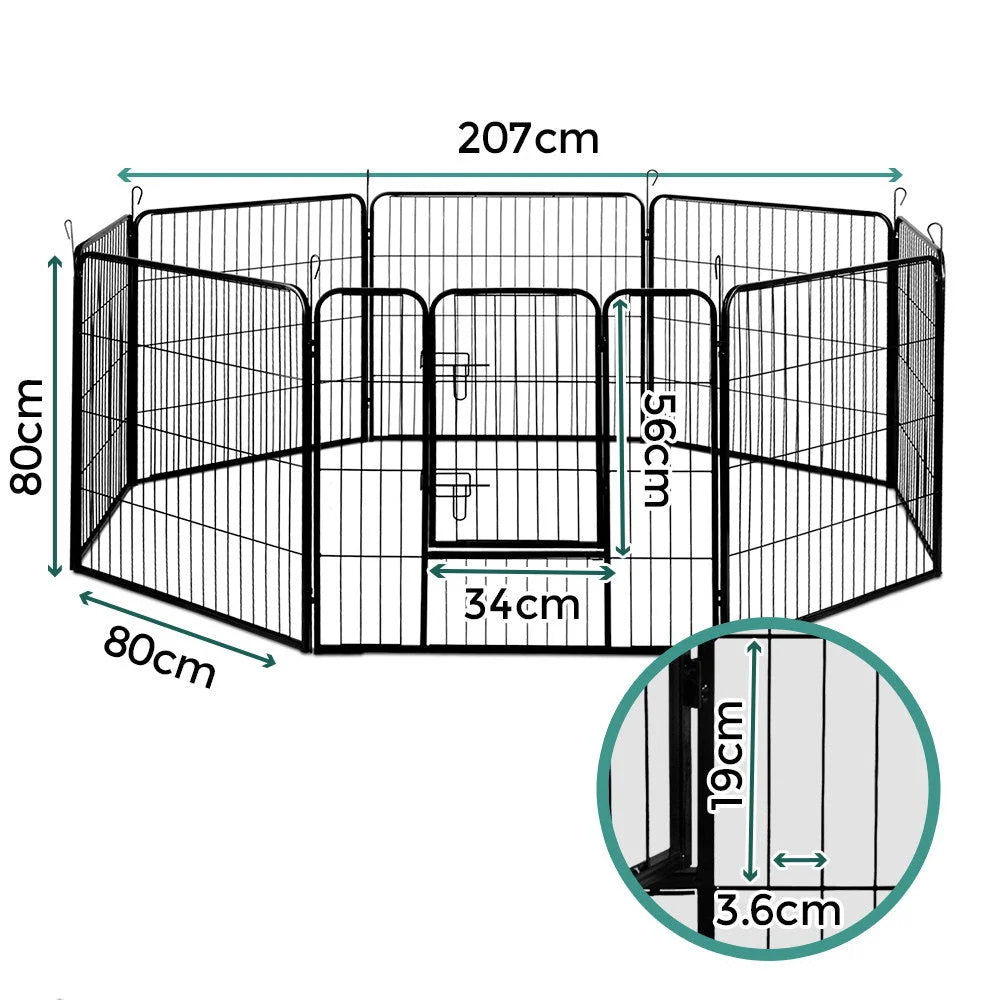Pet Playpen 8 Panel Dog Puppy Exercise Cage Enclosure Fence