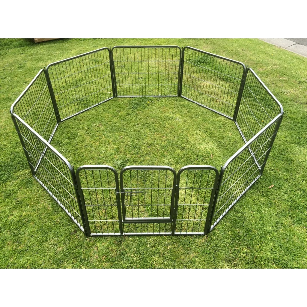Pet Playpen Exercise Cage Enclosure Fence 2X 8 Panel 60cm