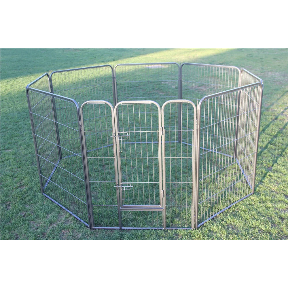 Pet Playpen Fence with Cover 100cm Heavy Duty for Dog Cat