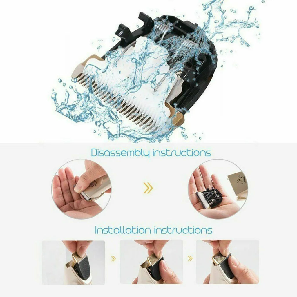 Pet Shaver Cordless USB Charged Clipper Grooming Kit with 4