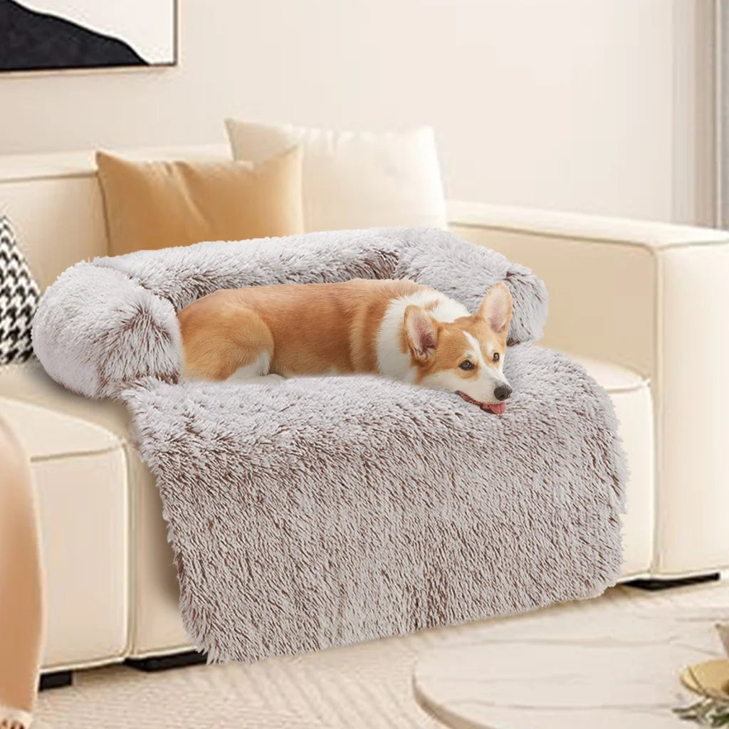 Pet Sofa Bed Dog Calming Sofa Cover Protector Cushion Plush