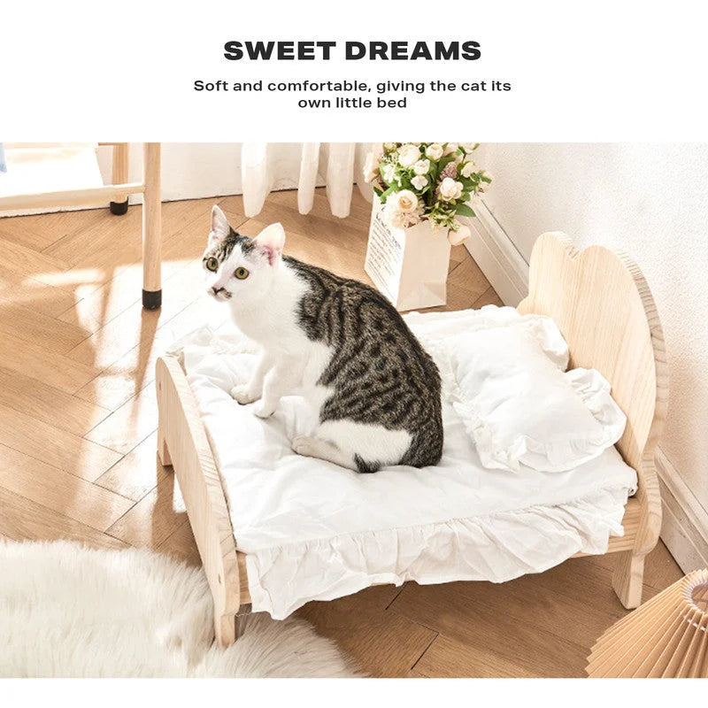 Pet Sofa Cat Dog Wooden Bed Small Pet Wood Frame