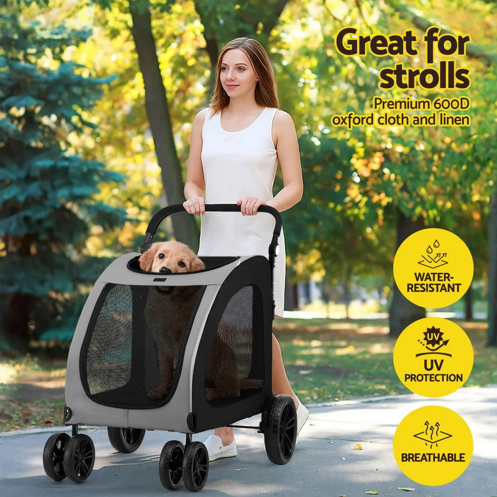 Pet stroller dog with useful parts and product scale