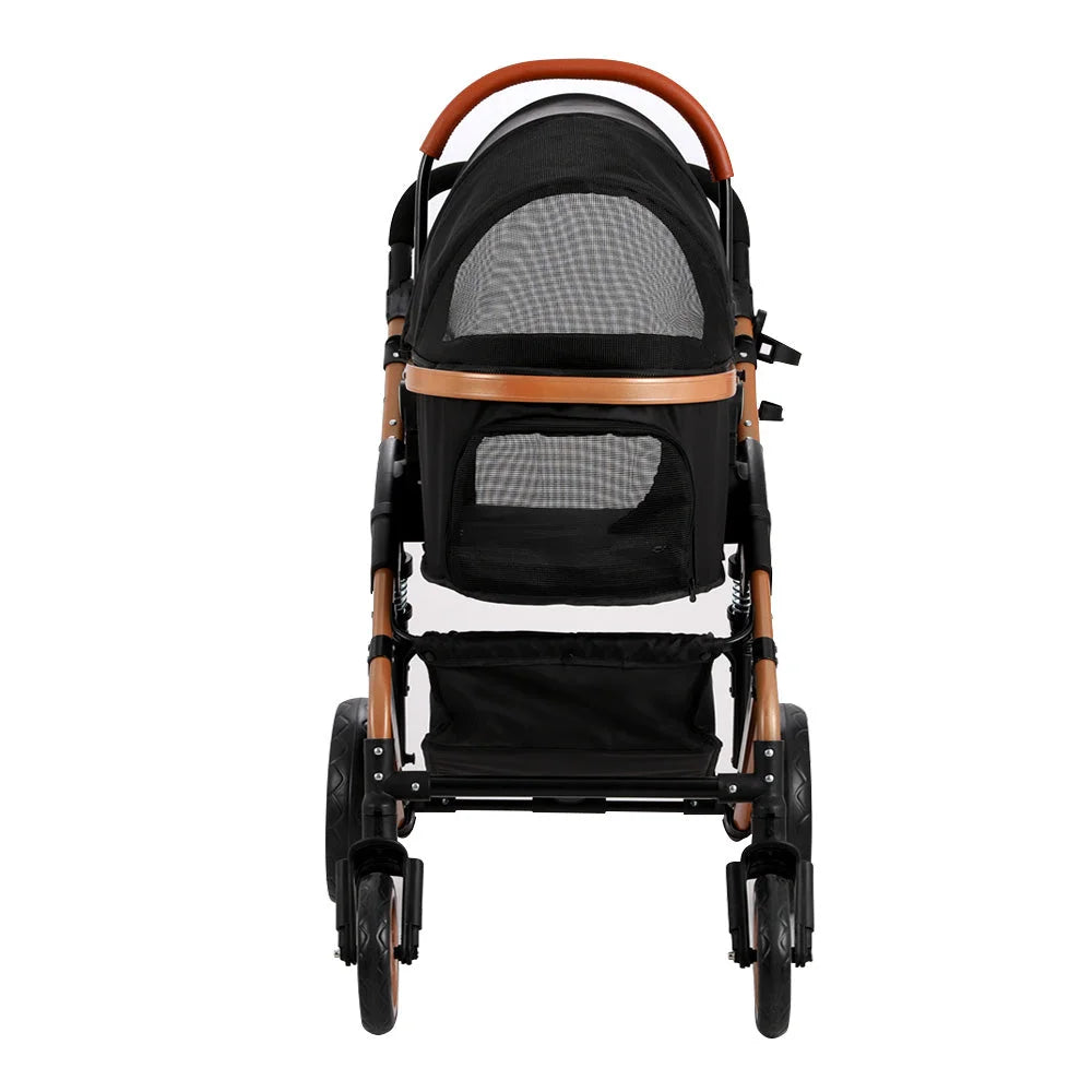 Pet Stroller Dog Pram Large Cat Carrier Travel Foldable