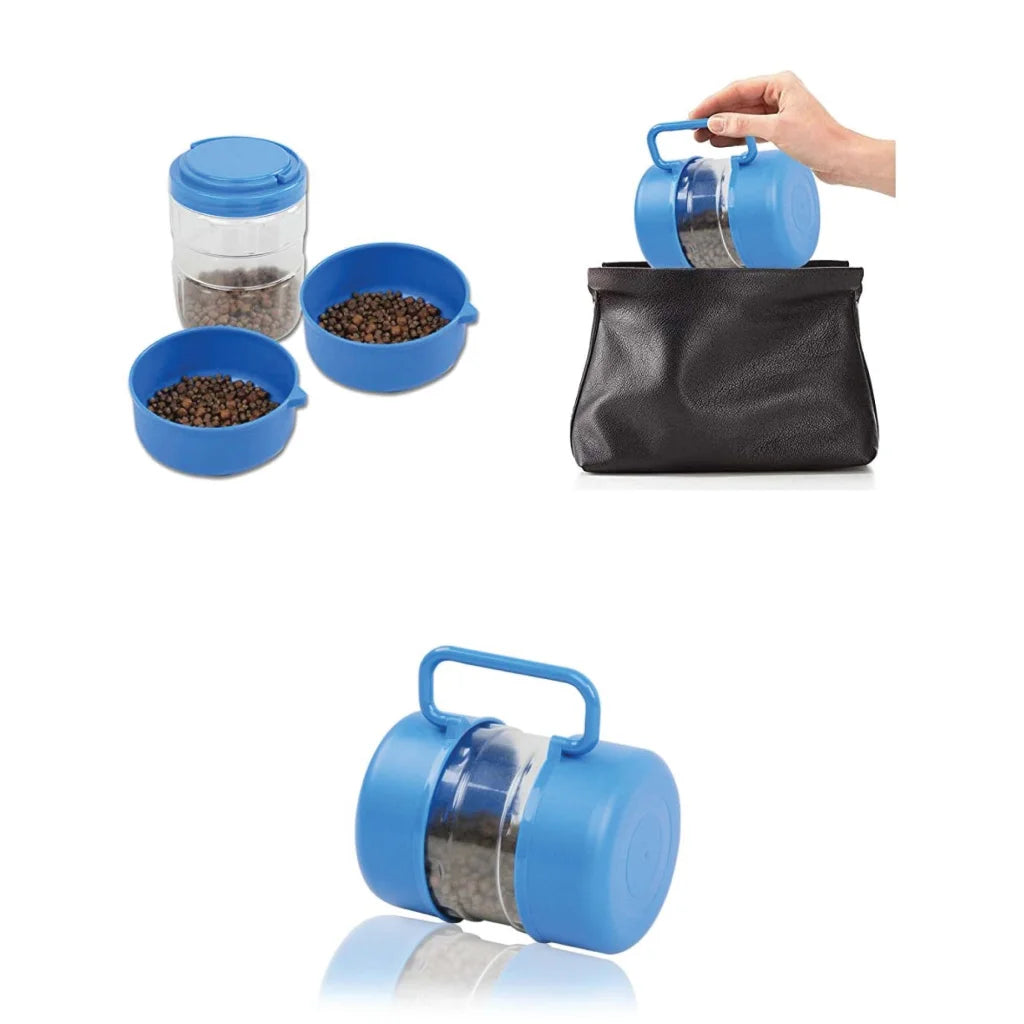 Pet Travel Food Water Bowl Set 3-in-1 Dog Cat Portable