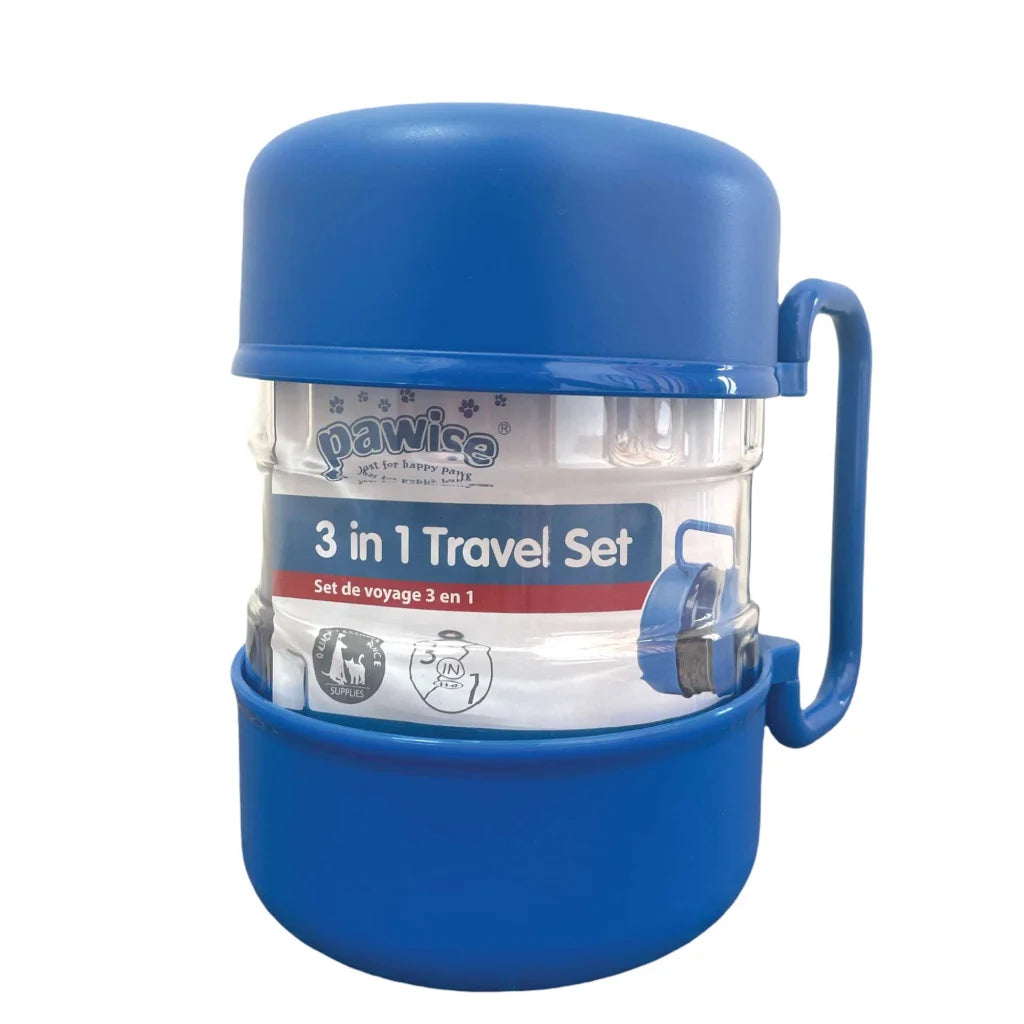Pet Travel Food Water Bowl Set