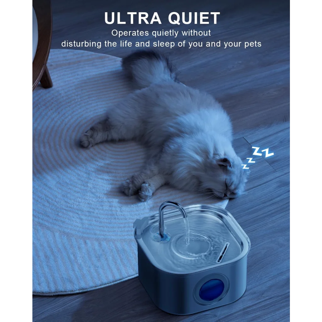 Pet Water Fountain 3.2L Automatic Dog Cat Stainless Steel