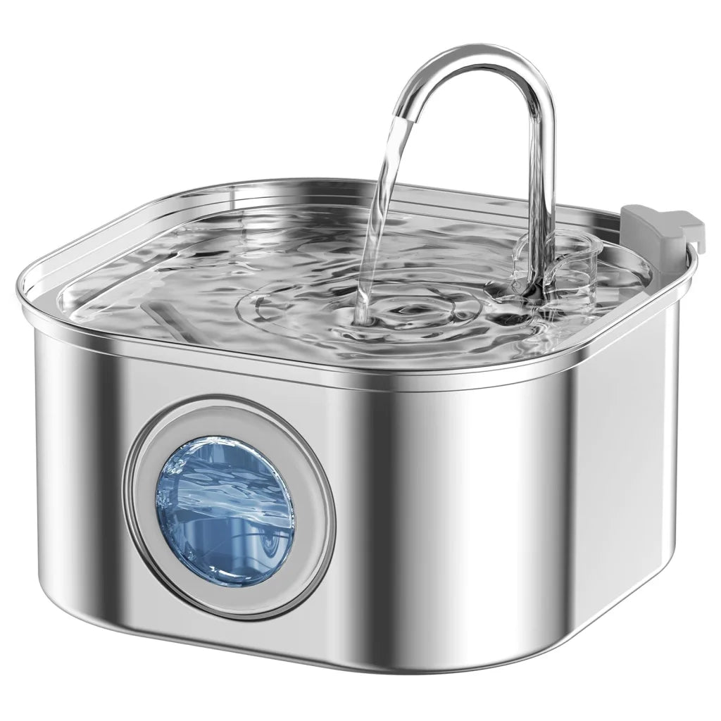 Pet Water Fountain 3.2L Automatic Dog Cat Stainless Steel