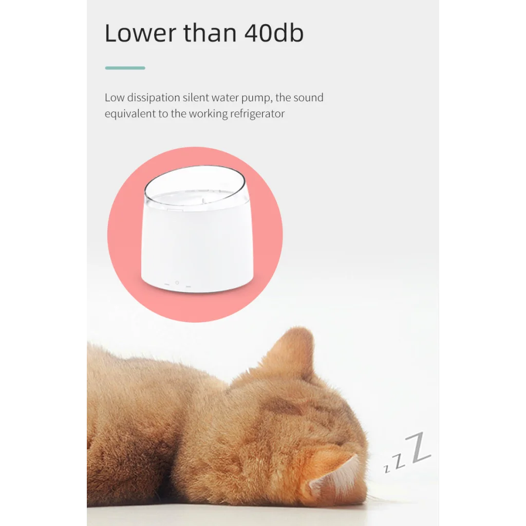 Pet Water Fountain Automatic Self-Clean for Dog Cat 1.5L