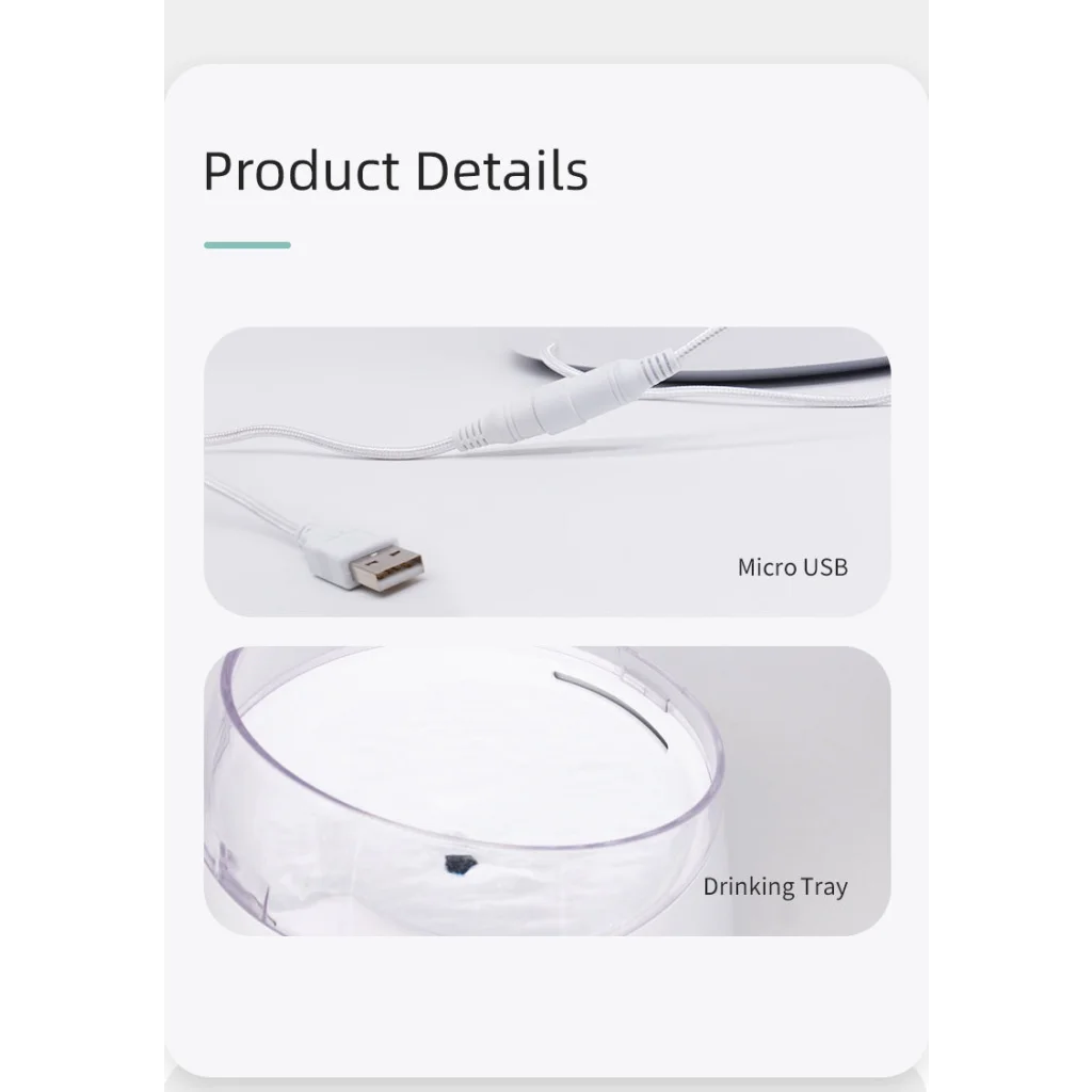 Pet Water Fountain Automatic Self-Clean for Dog Cat 1.5L