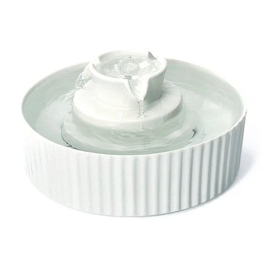 Pet Water Fountain Ceramic Dog Cat Water Feeder Bowl