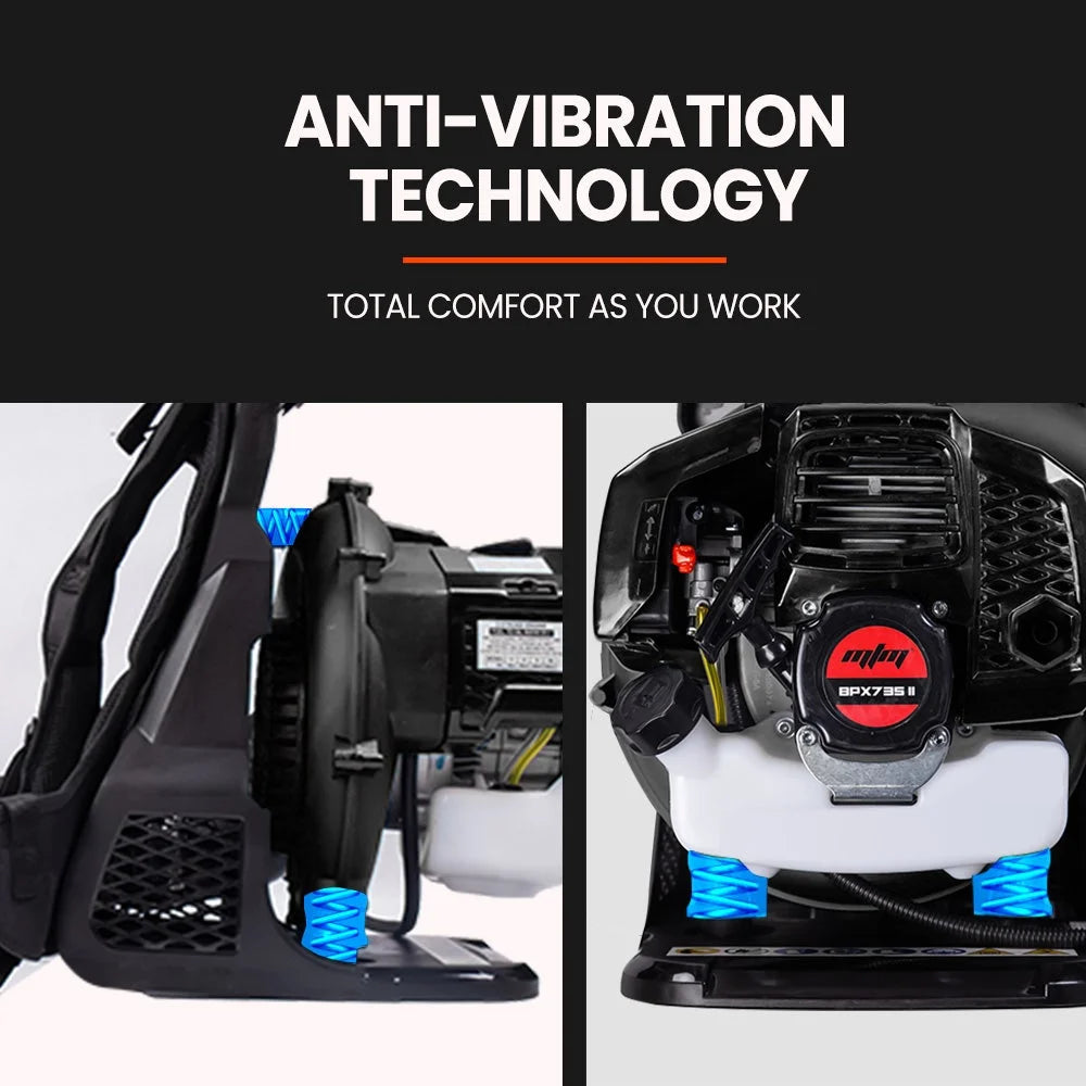 Petrol Backpack Leaf Blower 65CC Commercial 2 Stroke Garden