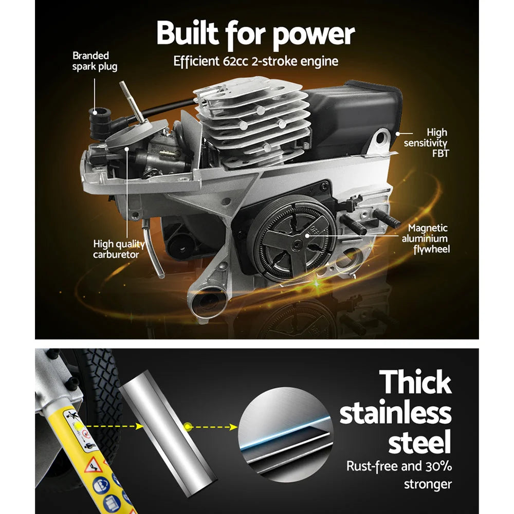 Petrol Brush Cutter Whipper Saw Trimmer 62cc 2-Stroke